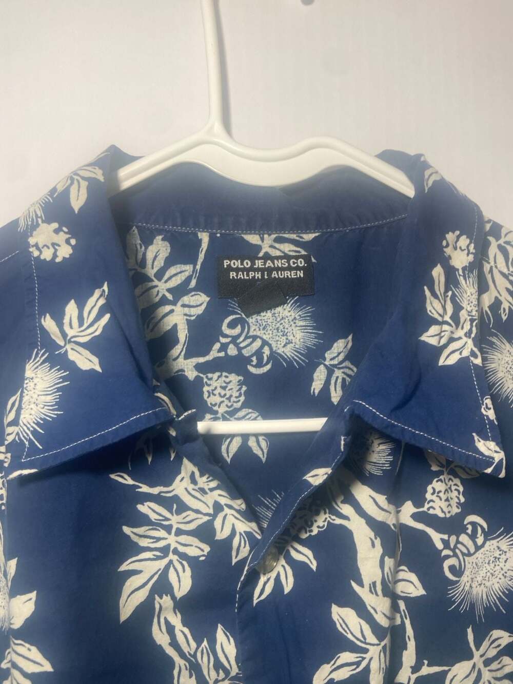 Polo Jeans Co. Ralph Lauren Blue Floral Print Shirt 2XT